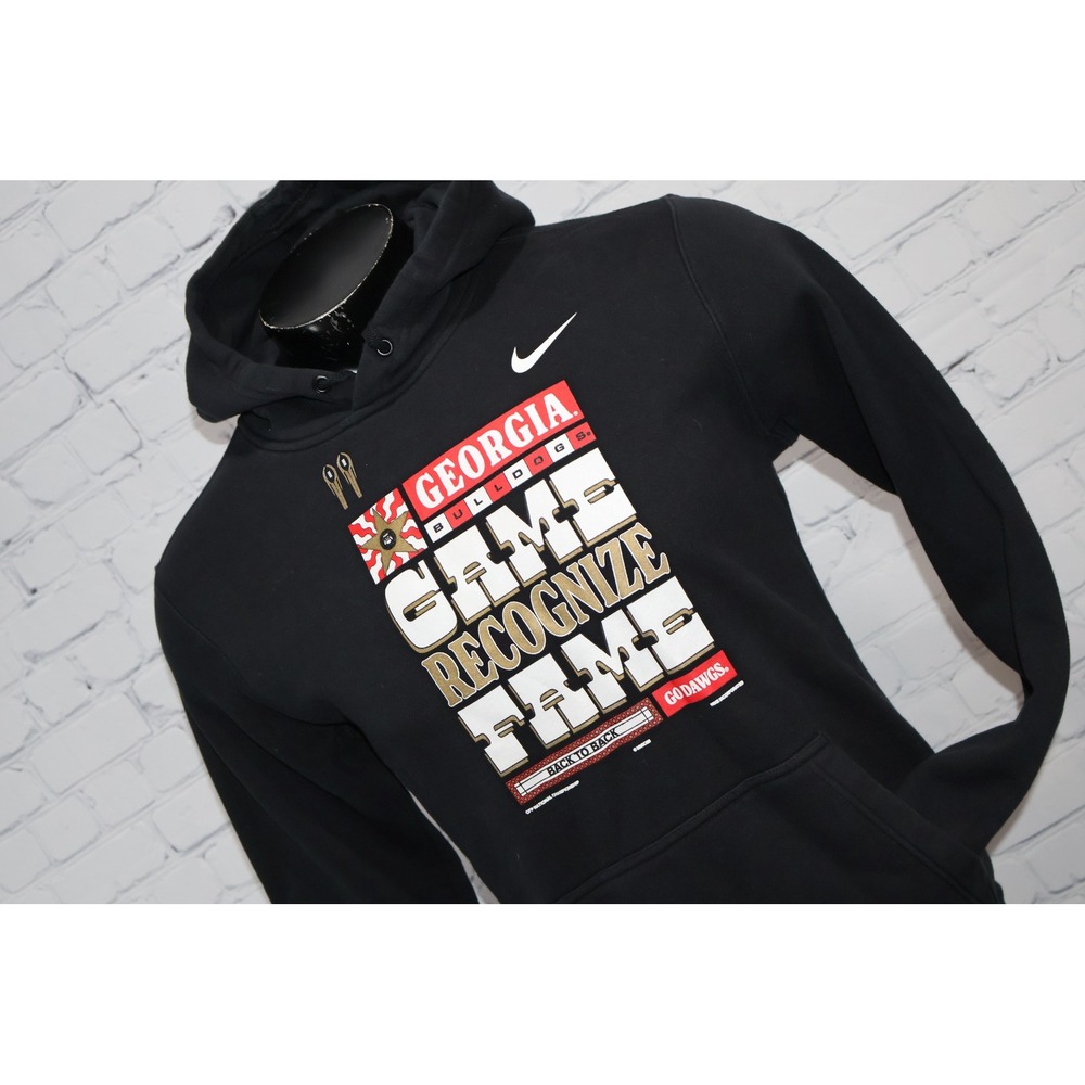 Nike Georgia Bulldogs Hoodie Men Medium Back to Back National Champs UGA DAWGS